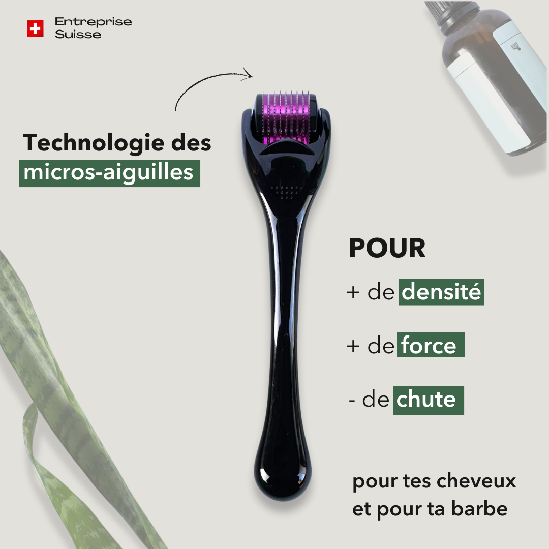 Dermaroller croissance cheveux et barbe