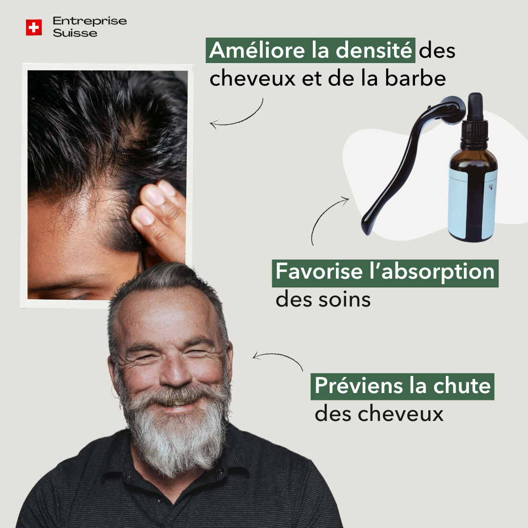Dermaroller croissance cheveux et barbe